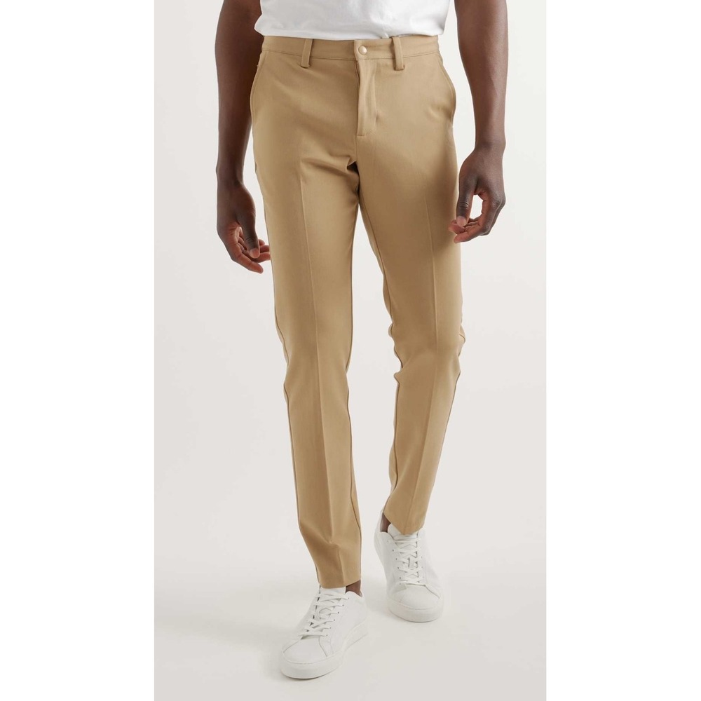 Quince Mens Khaki Tan Slim Fit‎ Dress Pants, Trousers 32-34 New